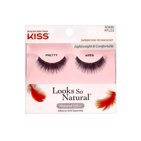KISS PESTAÑAS POSTIZAS LOOKS SO NATURAL- PRETTY (731509604856)