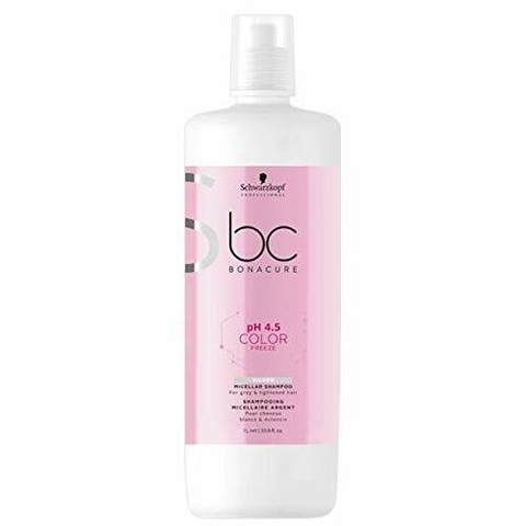 SCHWARZKOPF BC PH 4.5 COLOR FREEZE SHAMPOO MICELAR SILVER ESPECIAL CANAS X 1L (4045787430059)