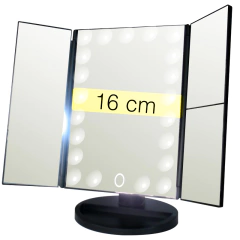 JESSAMY ESPEJO CON 21 LED Y PIE E152 WHITE/BLACK (7794922564810)