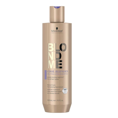 SCHWARZKOPF BLONDME COOL BLONDES - SHAMPOO NEUTRALIZANTE RUBIOS FRÍOS X 300ML (4045787640113)
