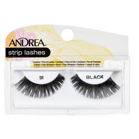 ANDREA STRIP LASHES PESTAÑAS POSTIZAS ENTERAS BLACK NRO. 28 (078462228102)