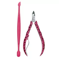 MUNDIAL ALICATE + ESPÁTULA DOBLE - PARA CUTÍCULAS - STYLE W758 (7891060969771)