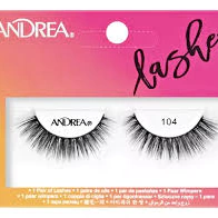 ANDREA STRIP LASHES PESTAÑAS POSTIZAS ENTERAS BLACK NRO. 104 (078462850938)