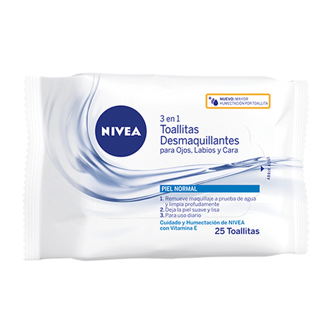 NIVEA TOALLITAS DESMAQUILLANTES REFRESCANTES PIEL NORMAL X 25 UNIDADES (4005808200108)