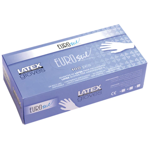EUROSTIL CAJA GUANTES DE LÁTEX SMALL X 100 UNIDADES 51671 (7798136495618)