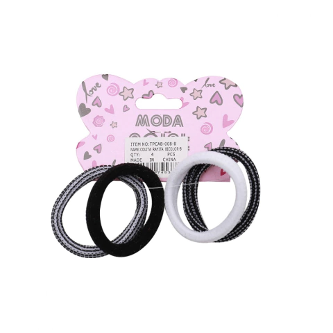 POINT COLITAS RAYITA BICOLOR BLANCO Y NEGRO X 4 UNIDADES (7058641745388)