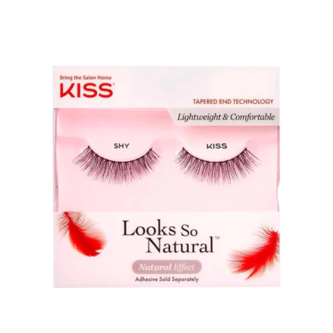 KISS PESTAÑAS POSTIZAS LOOKS SO NATURAL - SHY (731509604832)