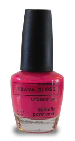 URBANA GLOSS ESMALTE HIPOALERGÉNICO EFECTO GEL- 16 MAGENTA X 14ML (UG016)