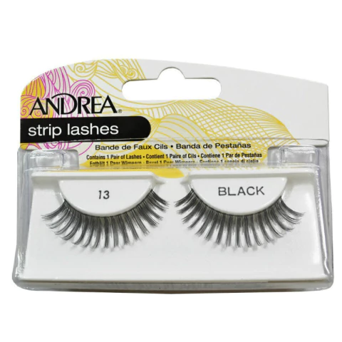 ANDREA STRIP LASHES PESTAÑAS POSTIZAS ENTERAS BLACK NRO. 13 (078462313105)