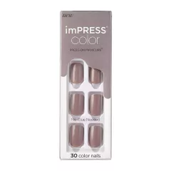 IMPRESS UÑAS ADHESIVAS X 30U - TAUPE PRIZE 024 (731509837636)