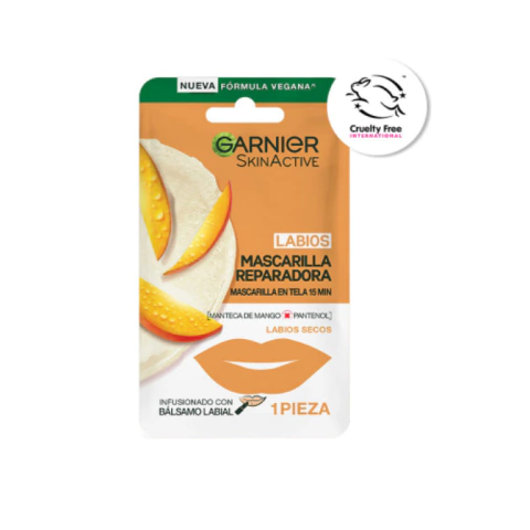 GARNIER SKIN ACTIVE MASCARILLA REPARADORA PARA LABIOS - MANGO X 1 UNIDAD (6923700990508)
