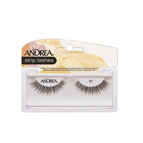 ANDREA STRIP LASHES PESTAÑAS POSTIZAS ENTERAS BLACK NRO. 91 (078462657148)