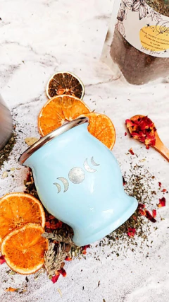 Mate Blend +bombilla de acero inoxidable grabada con fase lunar con virola de bronce +blend de yerba de regalo!!! - comprar online