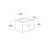 Mueble Con Bacha Colgante Cuyo Tostado/blanco - Gulliart en internet