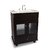 Mueble De Baño Maral 50cm Wengue con Vidrio - Marmoreo