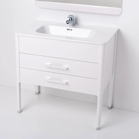 Mueble De Baño De Pie Curve 80x46 Blanco - Campi - comprar online