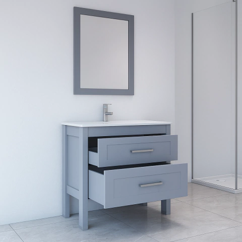 Mueble De Baño De Pie Jazz 90x46cm Gris - Campi - comprar online