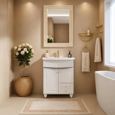 Mueble De Baño Clasica Blanco 50cm - Marmoreo - comprar online