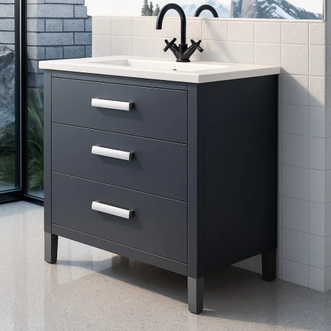 Mueble De Baño de pie Zamba 60x46cm Grafito- Campi - comprar online