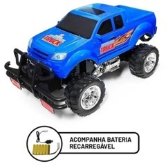 Carrinho De Controle Remoto Monster Truck Azul Polibrinq - comprar online