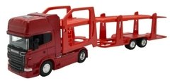 Caminhão Scania V8 R730 Cegonha 1:64 Welly Vermelho