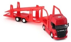 Caminhão Scania V8 R730 Cegonha 1:64 Welly Vermelho - comprar online