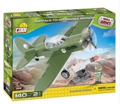 Avião Militar com Míssil Blocos para Montar 140 peças Cobi