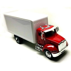Caminhão Baú Peterbilt Cabine Metal 1:43 Vermelho