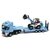 Caminhão Prancha Em Metal Azul Com Trator Kdw 1:50