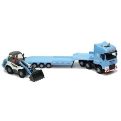 Caminhão Prancha Em Metal Azul Com Trator Kdw 1:50 - loja online