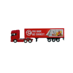 Caminhão Scania Baú 1:64 Welly Vermelho - comprar online