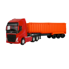 Caminhão Volvo FH Basculante 1:64 Welly Vermelho