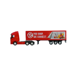 Caminhão Volvo Baú 1:64 Welly Vermelho - comprar online