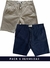 Pack x2 Bermudas de gabardina Azul Marino y Beige
