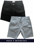 PACK X2 BERMUDAS GRIS PERLA Y NEGRO