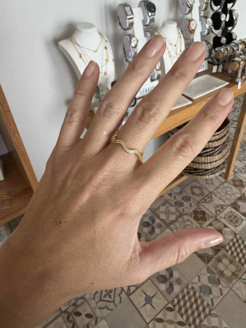 Anillo regulable Bert acero gold