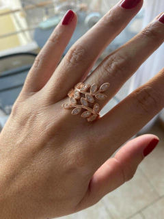 Anillo Hojas Pave - comprar online