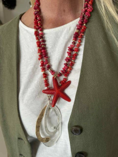 Collar con estrella de mar roja - comprar online