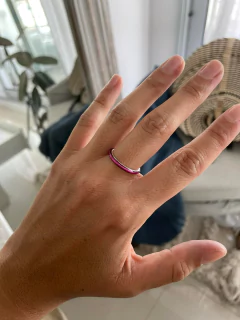 Anillo esmalte fucsia