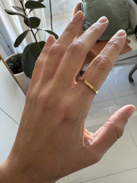 Anillo Beraty acero gold