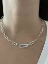 Collar eslabones y central Pave