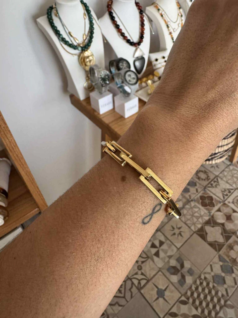 Pulsera XL acero gold