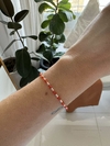 Pulsera con dos cristales roja