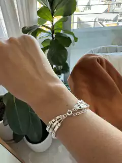 Pulsera cuadraditos triple - comprar online