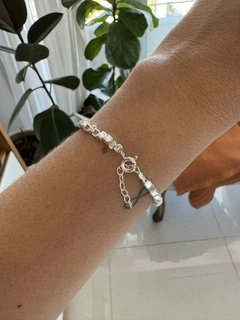 Pulsera cuadraditos plata - buy online