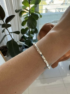 Pulsera cuadraditos plata