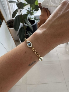 Pulsera con ojitos en pave