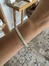 Esclava Magnific acero gold y pave - comprar online