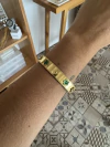 Esclava margaritas verde y doradas acero gold - comprar online