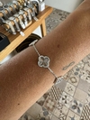 Pulsera tres treboles plata